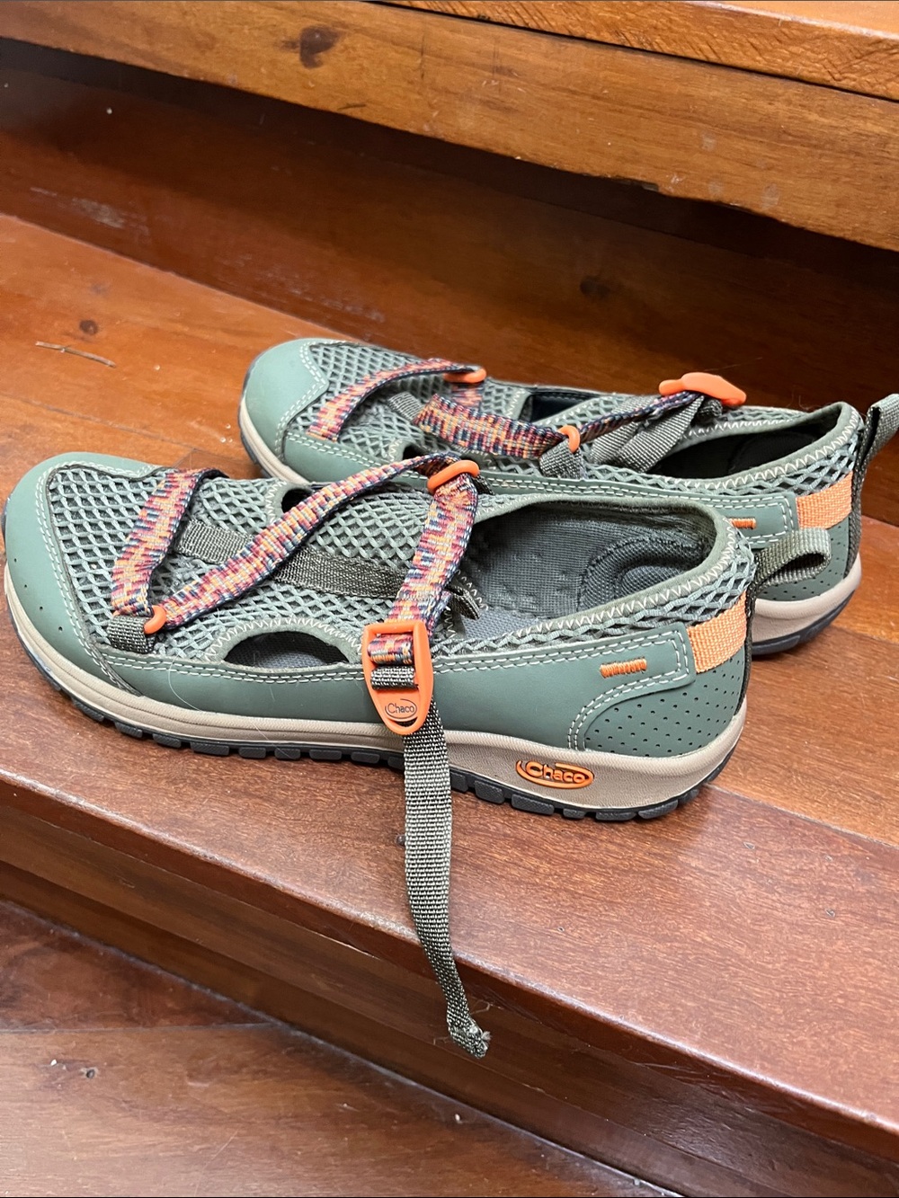 Chaco Kids Green and Orange Water-Ready Sneakers